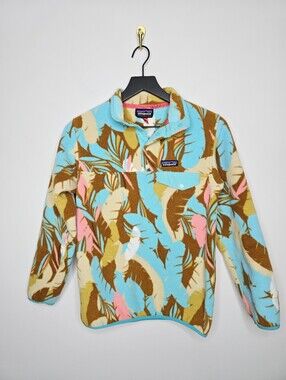 Patagonia Synchilla Fleece Quarter Zip Size XSmall "Feather Dance"